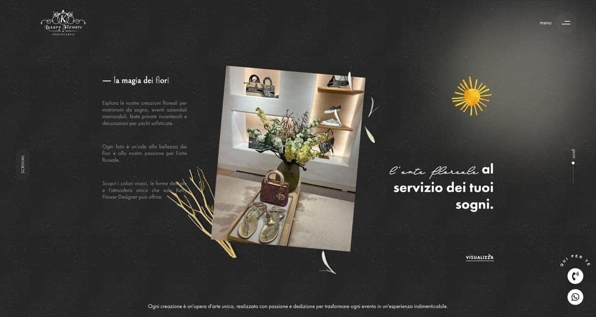 Hero della homepage con il messaggio dedicato ai sogni